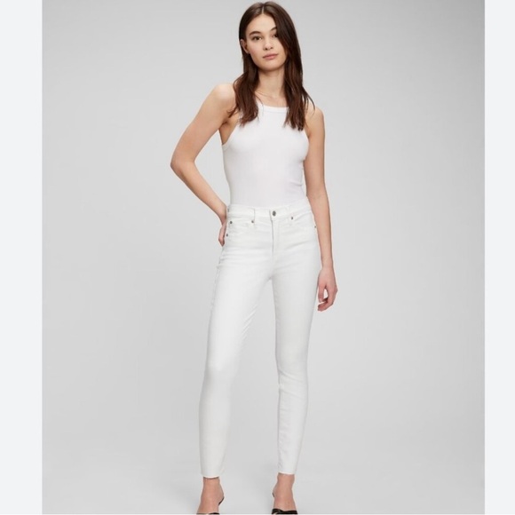 GAP White True Skinny Jeans High-Rise - Picture 1 of 8